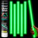 Lewtemi 5 Pcs Large Glow Sticks, 14 Inch Jumbo Light up Sticks Holiday Colorful Sticks Emergency Glow in The Dark Party Supplies for Camping, Halloween, New Year (Green)
