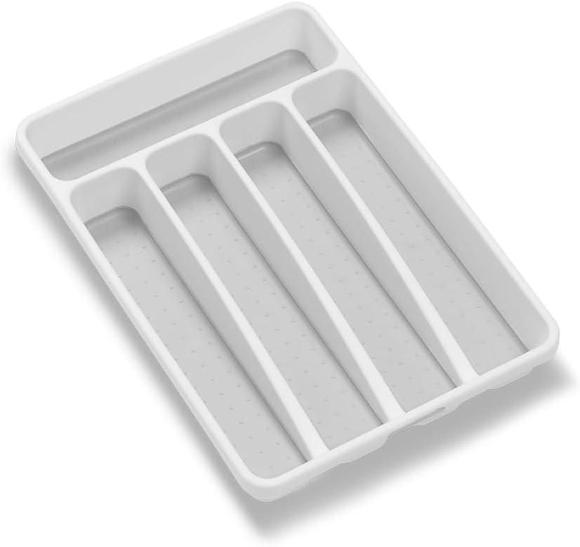 madesmart Mini Silverware Tray, White (5 Compartment)