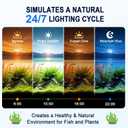 AQQA 24/7 Aquarium Light with Timer, Full Spectrum LED Fish Tank Light