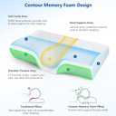 ZAMAT Memory Foam Pillow for Neck Pain Relief, Adjustable Ergonomic Cervical Pillow for Sleeping, Orthopedic Neck Pillow with Washable Cover, Bed Pillows for Side, Back, Stomach Sleepers, Standard