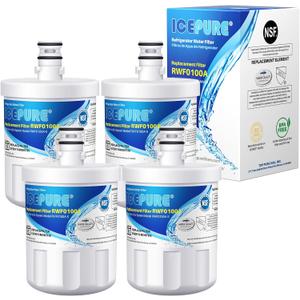 ICEPURE 5231JA2002A Refrigerator Water Filter,Compatible with LG LT500P, GEN11042FR-08, ADQ72910901, ADQ72910907, LFX25974ST, LFX25973S, Kenmore 9890, 469890 4PACK | Compatible with LG LT500P, GEN11042FR-08, ADQ72910901, ADQ72910907, LFX25974ST, LFX25973S, Kenmore 9890, 469890, RWF0100A