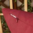 Set of 2 Burgundy Throw Pillow Covers Decorative Farmhouse Linen Pillowcases Solid Cushion Cases for Outdoor Bedroom Living Room Sofa Chairs 16x16 inch