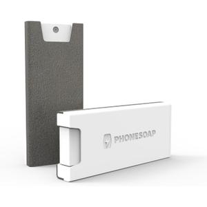 PhoneSoap Shine - 2 in 1 Cell Phone and Screen Cleaner with Attached Microfiber Cloth (Gray)