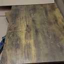 Portable Rolling Desk on Wheels Adjustable Height Desks for Small Spaces, 32" Computer Desk Drafting Tables with Storage Shelves for Home Office Rustic