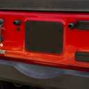 Tailgate Vent Spare Tire Carrier Filler Plate Cover Set Compatible with 2007-2018 Jeep Wrangler JK & JKU, Black