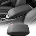 CDEFG for Honda Accord 2023-2025 2026 Center Console Cover Armrest Box Cover for Accord (LX,SE) Accessories Console Arm Rest Protector (Honda Accord Thin Black Leather)