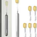 ZDEER Pro Ultra Soft Bristle Toothbrush for Sensitive Gums,Upgraded Full Metal Body,6 Replaceable Wide Soft Gum Heads,More Durable & Premium Texture,Ultra-Gentle Cleaning,Eco-Friendly Reusable Design (6 Count (Pack of 1))