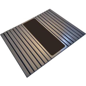 U/R Bamboo Wood Sofa Arm Tray for Couch, Flexible Sofa Tray, Couch Arm Table, Perfect for Drinks, Snacks, Remote Control or Phone, Grey Color