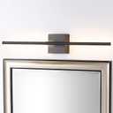 JONATHAN Y 28" Black Modern Dimmable Integrated LED Wall Sconce, Metal Vanity Light for Bathroom Mirror Bedroom Hallway, Sleek Hardwired Wall Lamp Fixture, 3000K (JYL7022C), Set of 1