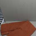 RYB HOME 108 inch Curtains Linen Woven - Shabby Chic Modern Elegant Semi Translucent Drapes Sun Filter Glare Control for Sliding Glass Door Doorway Hotel, Wide 52 by Long 108, 2 Panels, Terracotta