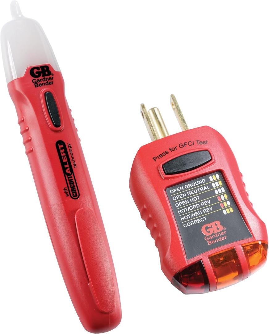 Gardner Bender GTK-2 Safety Kit, GVD-3504 Non-Contact Voltage Tester and GFI-3501 GFI Tester, 2-Piece Gardner Bender GTK-2 Safety Kit, GVD-3504 Non-Contact Voltage Tester and GFI-3501 GFI Tester, 2-Piece