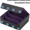 Card Deck Box for Comes with 3 velvet divider cards, PU Leather Strong Magnet trading card storage box Holds over 1800 Magic Commander deck cards, MTG, YGO, PKM and Sports Cards