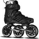 3 Wheels Inline Skates for Men Women, Professional Roller Skates Blades for Male Female,High Performance Fitness Adult Speed Skates with 110MM Wheels, Washable Liner(Black), MEN9.5/WOMEN10.5