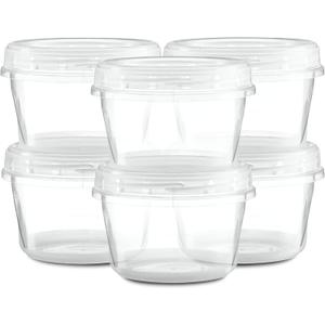 ELEGANT DISPOSABLES (16 Ounce 10 Pack) Clear Twist cap Containers with Screw on Lids Twist Top Food Storage Freezer Containers