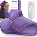 Mothers Day Gifts, Heating Pad for Neck Shoulders Back, Upgraded PTC+NTC Even Heating, Versatile Electric Heated Neck Wrap for Full-Body Relax, Birthday Gifts for Women Mom Wife Grandma, Purple