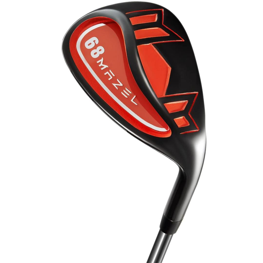 MAZEL Golf Wedge for Men & Women - Forged Lob Wedge,Escape Bunkers and Quickly Cuts Strokes Around The Green,High Loft Golf Club Wedge (Orange, 68 Degree)