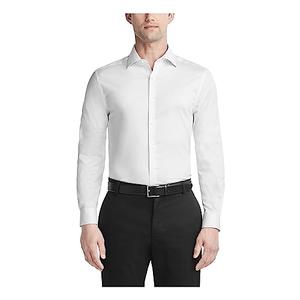 Van Heusen Men's Dress Shirt Slim Fit Ultra Wrinkle Free Flex Collar Stretch, White, 14"-14.5" Neck 32"-33" Sleeve S