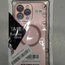 Magnetic for iPhone 15 Pro Max Phone Case for Women, Matte Luxury Soft Metallic Luster Design with Camera Lens Protector, Compatible with Magsafe Case for iPhone 15 Pro Max 6.7"-Pink