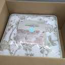 Martha Stewart - Queen Comforter Set, Smooth Sateen Front with Subtle Sheen & Lightweight Cotton Percale Reverse, 3 Piece Bed Set with Matching Pillowcases (Avery Floral Grey)