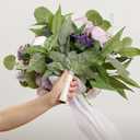 Ling's moment Lilac Wedding Bouquets for Bride, Purple Bridal Bouquets for Bride, 15 Inch Free Form Artificial Wedding Flower Bouquet