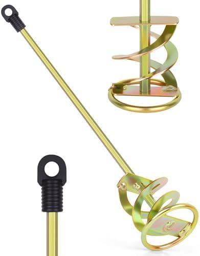 Paint Mixer for Drill, Paint Stirring Drill Attachment for 1-5 Gallon Bucket, Zinc Plated & Rust-Free, Fits All Standard Drills, for Resin, Resin, Epoxy, Concrete