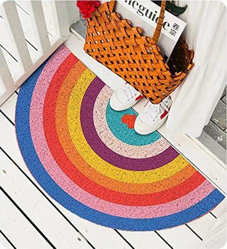 FWEHIO Door Mat Rainbow Pet Welcome Mat Non-Slip Floor Front Doormat Resist Dirt Rug for Indoor Outdoor Easy to Clean (Rainbow 3, 40 * 80cm)