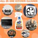 WETQUEEN All Purpose Cleaner Spray, Heavy Duty Kitchen Degreaser Foam Spray, Stubborn Stain Remover for Kitchen, Bathroom, Cooker, Countertops, Tiles, Dual-Spray Nozzle, Lemon Scent, 16.91 Fl Oz