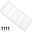 PATIKIL 9 x 4 Inch Door Air Vent Cover, 1 Pcs Heavy Duty Aluminum Grille Ventilation Cover Louvered with Mounting Screws for Cabinet Wardrobe Door, Silver