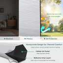 Changshade Blackout Top Down Bottom Up Cellular Shades, Cordless Honeycomb Blinds for Bedroom, Nursery & Bathroom, Total Privacy, 27" W*50" H,White