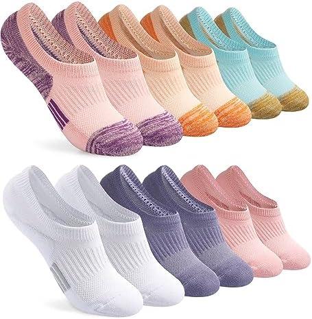 Toes Home No Show Socks Womens Cushioned Low Cut Athletic Hidden Liner for Sneakers Ankle Invisible Running Socks 18 Pairs M