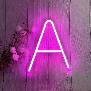 ENUOLI Pink Neon Letter Sign - Battery/USB Powered LED Alphabet Neon Art Lights for Wedding, Birthday, Christmas, Home Bar Decoration