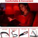 630nm Red Neck Reading Light - Zero Blue Light, Rechargeable Dimmable Portable LED Red Neck Book Lamp for Reading, Crafts, Knitting, Crochet at Night, Perfect for Readers and Craft Lovers