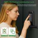 High-Security 12 Digit Keypad Mechanical Door Lock - Keyless Entry, Mechanical Code Lock with Handle, Waterproof & Rustproof, No Battery, Easy to Install, BH-MDLS0020202