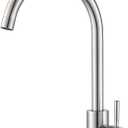 Single Handle High Arc Kitchen Faucet Stainless Steel Brushed Nickel,Commercial Single Hole Kitchen Sink Faucet,Modern One Hole Bar Sink Faucet (No Deck Plate)