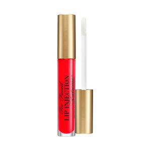 Too Faced Lip Injection Extreme Lip Plumper Gloss | Hydrating, Glossy, & Helps Volume Appear Fuller Over Time, (04 Strawberry Kiss, Clear Deep Ruby Red
