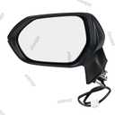 Driver Side Mirror Assembly Compatible with Toyota Corolla 2020-2025 Non-heated Power Adjustable Glass Replace 8794012F80, TO1320391, 8794002916, 8794002928 Black (3Pin Left)