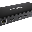 USB C Laptop Docking Station, 15 in 1 Dock with 4K Triple Display Multiport Adapter and 3 Monitors Compatible for MacBook/Dell/HP/Lenovo (2 HDMI, DP, VGA, USB Ports, RJ45, SD/TF, Mic/Audio, PD) Black