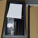 Square Backdrop Stand, 8.2FT Black Wedding Arch, Heavy Duty Balloon Arch Stand, Over The Table Rod Stand with Clamps, Adjustable Photo Booth Background, Backdrop Frame for Halloween Christmas Party