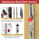 Resistance Bands Wall Anchor Exercise Equipment Platform Base(Length 40"),Adjustable Wall-Mounted Anchor Multi-Purpose Fitness System for Complete Full Body Strength Training