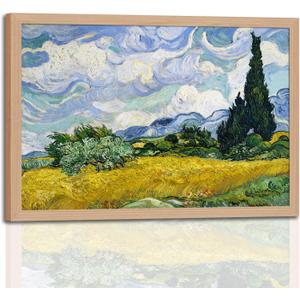 Framed Van Gogh Inspired Wall Art Canvas Painting with Gallery Quality Oil Painting Print Poster Wall Picture Art for Home Decoration Living Room Bedroom Office 16x24 Inches