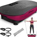 MERACH Vibration Plate Exercise Machine, Vibrating Platform for Lymphatic Drainage Weight Loss Muscle Activation, Full Body Home Exercise Equipment with LED Touch Screen Bluetooth Pull Cord