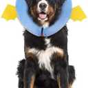 IEUUMLER Inflatable Recovery Dog Collar, Protective Donut Cone, Adjustable Soft Collar for Dog and Cat After Surgery Prevent from Biting & Scratching EU002 - Vampire L