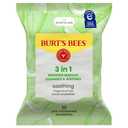 Burts Bees Soothing, Fragrance Free Facial Towelettes for Sensitive Skin, Aloe Vera, 100% Plant Based Cloths; 99% Natural Origin; Removes Makeup, Dirt and Oil; No Rinsing