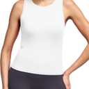 Alaroo Workout Tops for Women Sleeveless Racerback Tank Tops (White, XL)