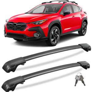 KINGGERI 300lbs Roof Rack Cross Bars Compatible with Subaru crosstrek 2024-2026 Limited/Premium/Sport (Not for Wilderness) with Raised Side Rails, Lockable Aluminum Roof Rails Crossbars Luggage