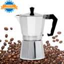 Primula Classic Stovetop Espresso and Coffee Maker, Moka Pot for Italian and Cuban Caf Brewing, Greca Coffee Maker, Cafeteras, 6 Espresso Cups, Silver