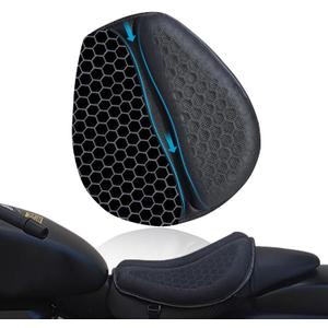 Motorcycle Seat Cushion, Motorcycle Gel Seat Pad with 3D Honeycomb Shock-Absorbing Breathable Seat Cover