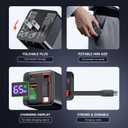 65W Retractable Wall Charger, USB C Charger Block Built-in Type C Cable & Dual Port, PD PPS Fast Charging GaN Power Adapter Travel Charger for MacBook,Lenovo IdeaPad,iPhone 16 Pro Max,Galaxy S24