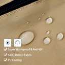 Patio Umbrella Cover, Waterproof Umbrella Covers for 7ft to 9ft Outdoor Umbrellas Market Parasol Covers with Push Rod, Beige