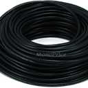 Video Cable - 100 Feet - Black | RG-58 and Transceiver Cable, 50 Ohm, 48 Percent Braided Aluminum Shielding